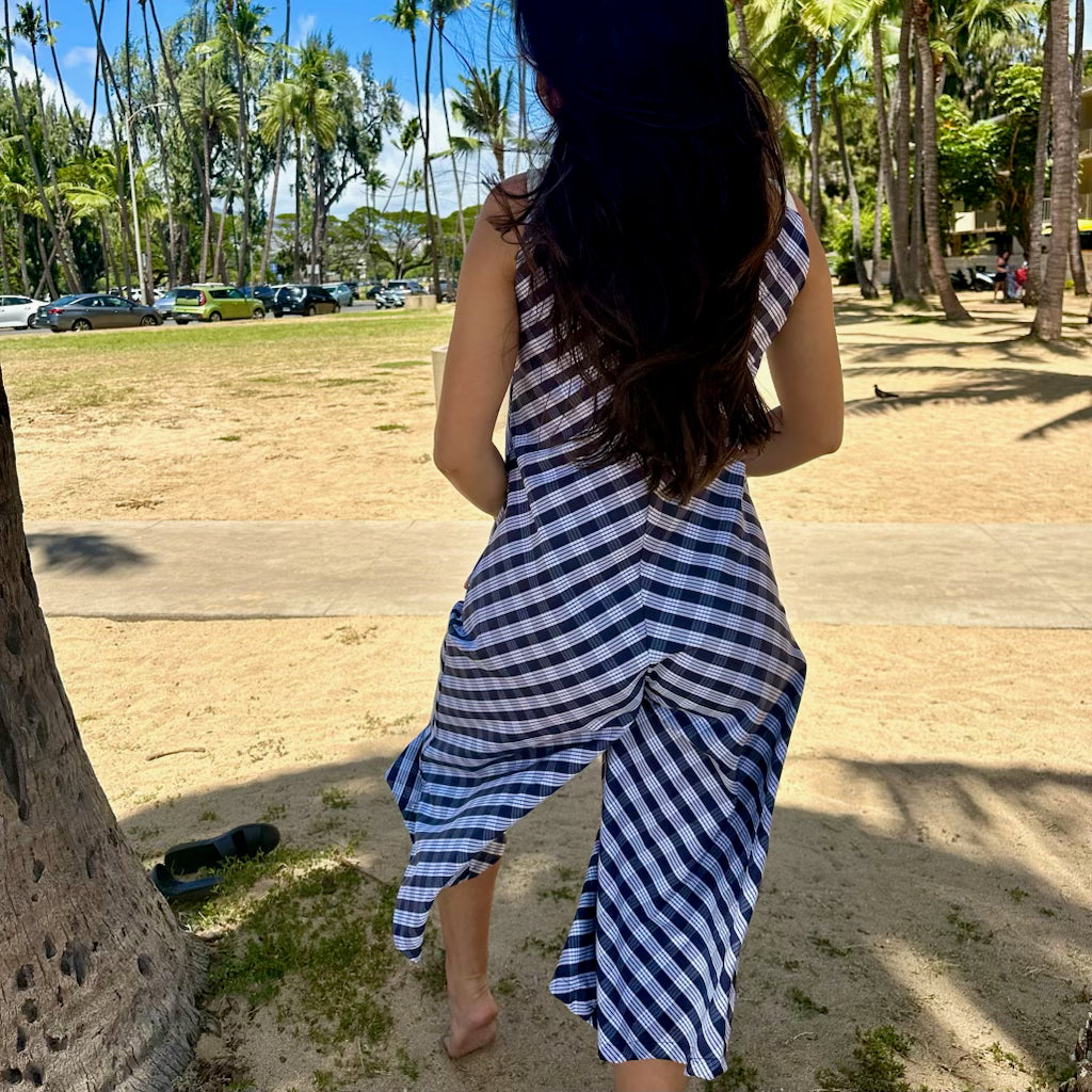 Palaka Romper | Navy Blue