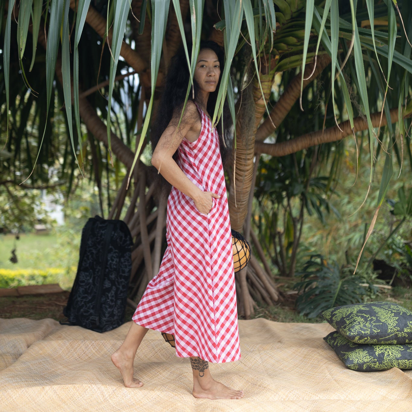 palaka dress Lehua X Palaka Shirt Dress w/ Waist Tie Felicity Hawai'i Swim