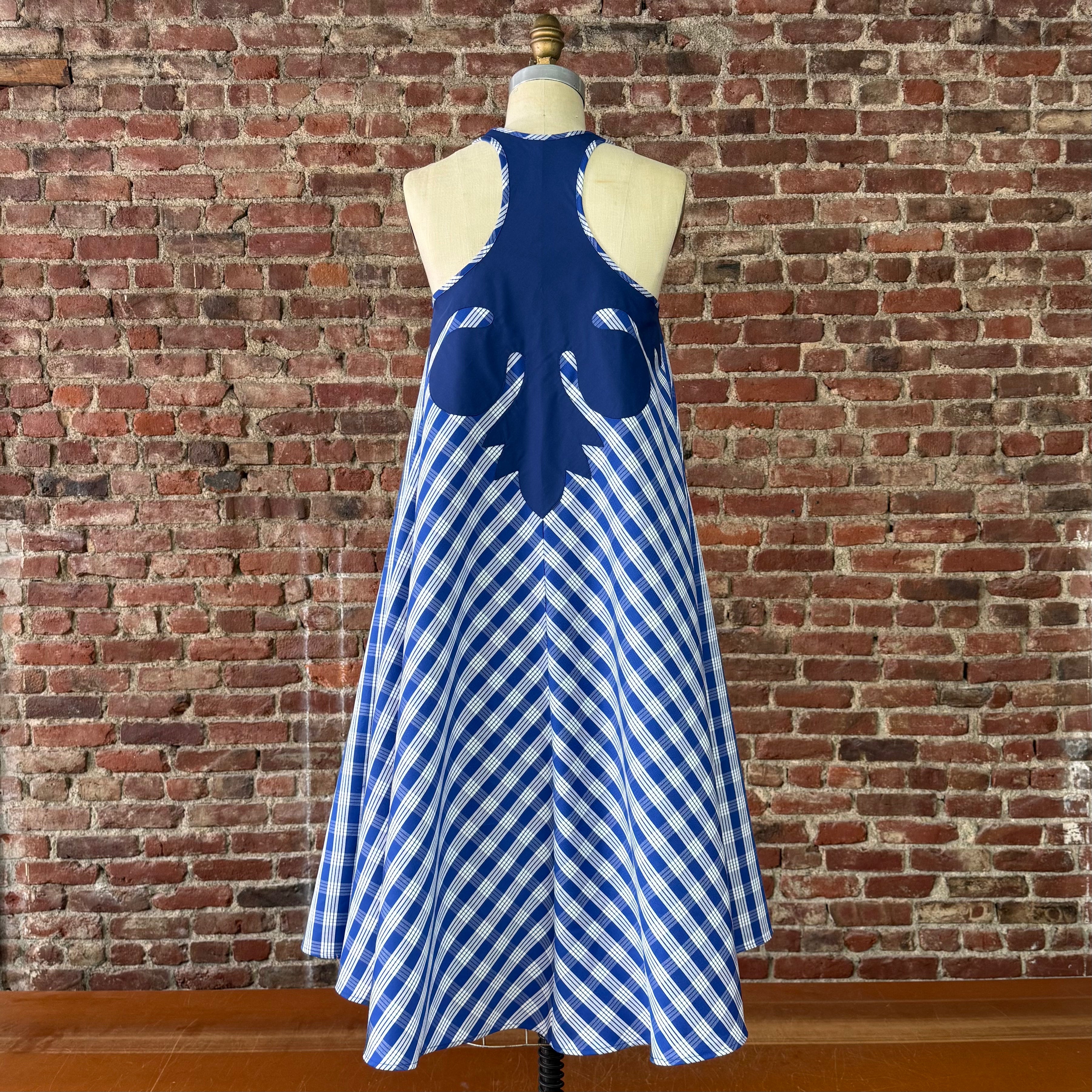 Quilt Applique Lama Midi | Blue Palaka & Ulu – Ari South