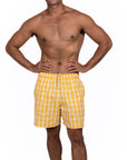 Mens Kono Short | Yellow Palaka