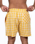 Mens Kono Short | Yellow Palaka