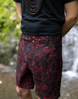 Nenea Shorts | Black & Red Likolani