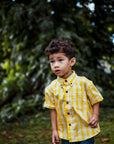 Keiki Palaka Shirt | Yellow