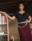 ʻApelila Skirt | Red Maka ʻOʻeno