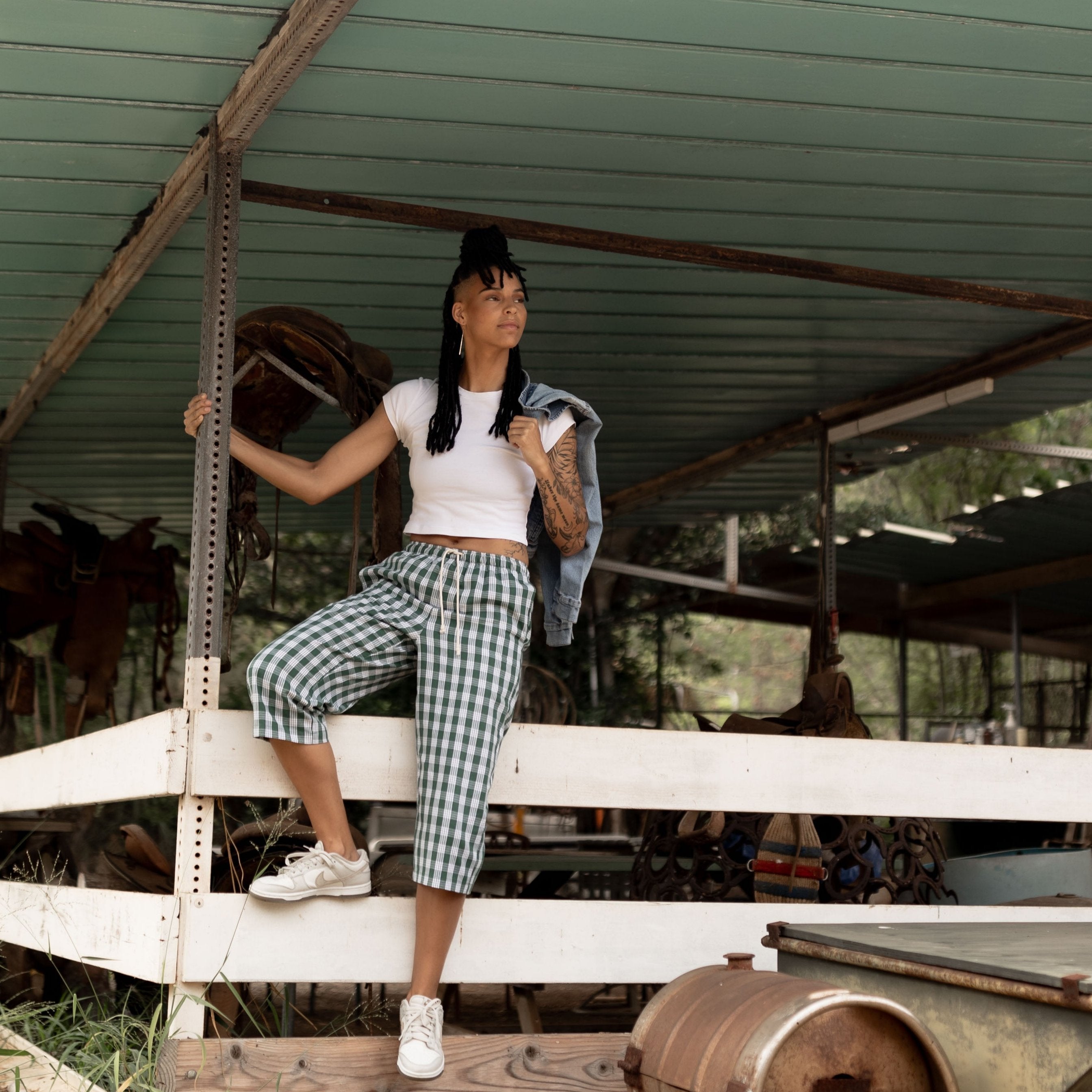 Opihi Pickers | Forest Green Palaka – Ari South