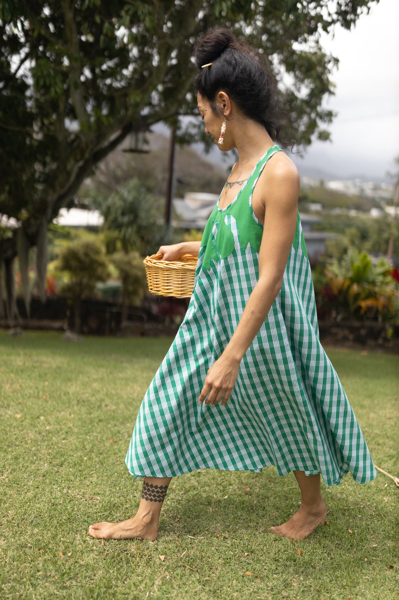 m*e様 Lailha　ワンピース　オーガニックコットン　PUNCHI LAMA Lama Midi with Quilt Appliqué – Ari South