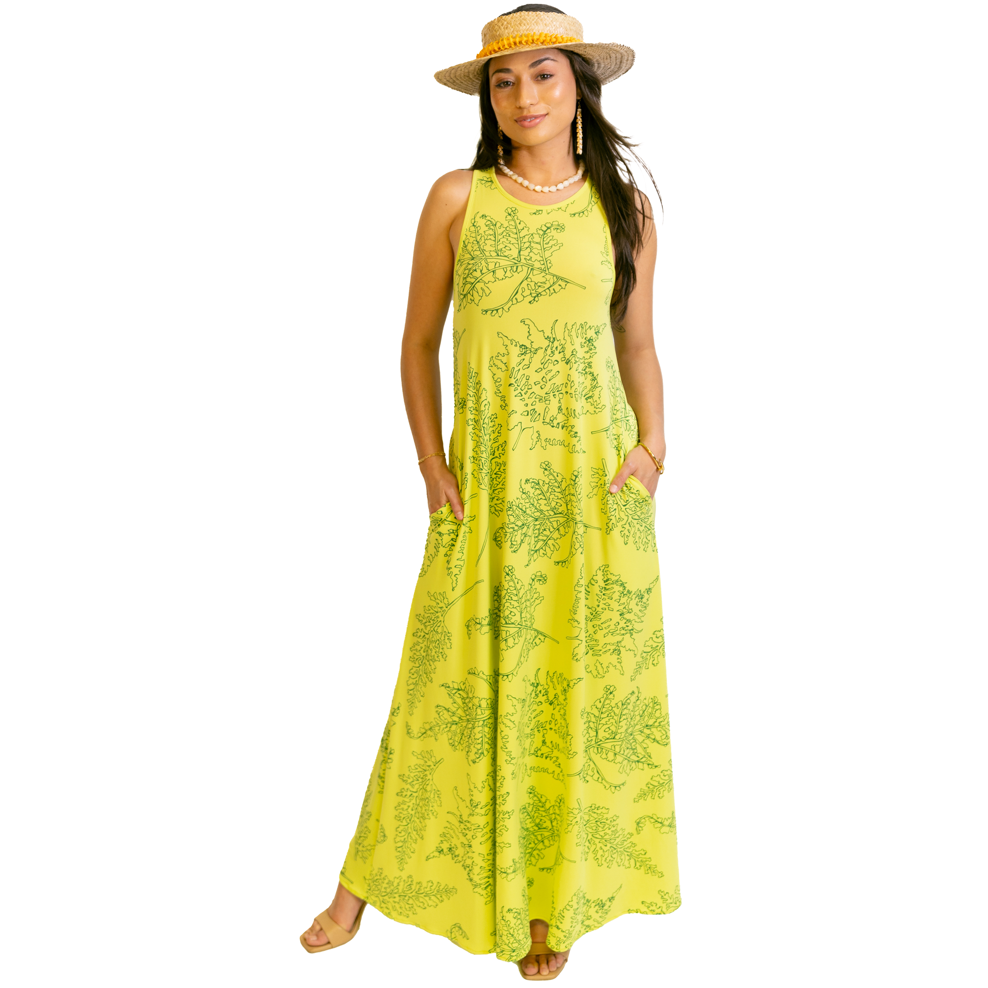 Anolani Maxi Dress | Lime Palaa