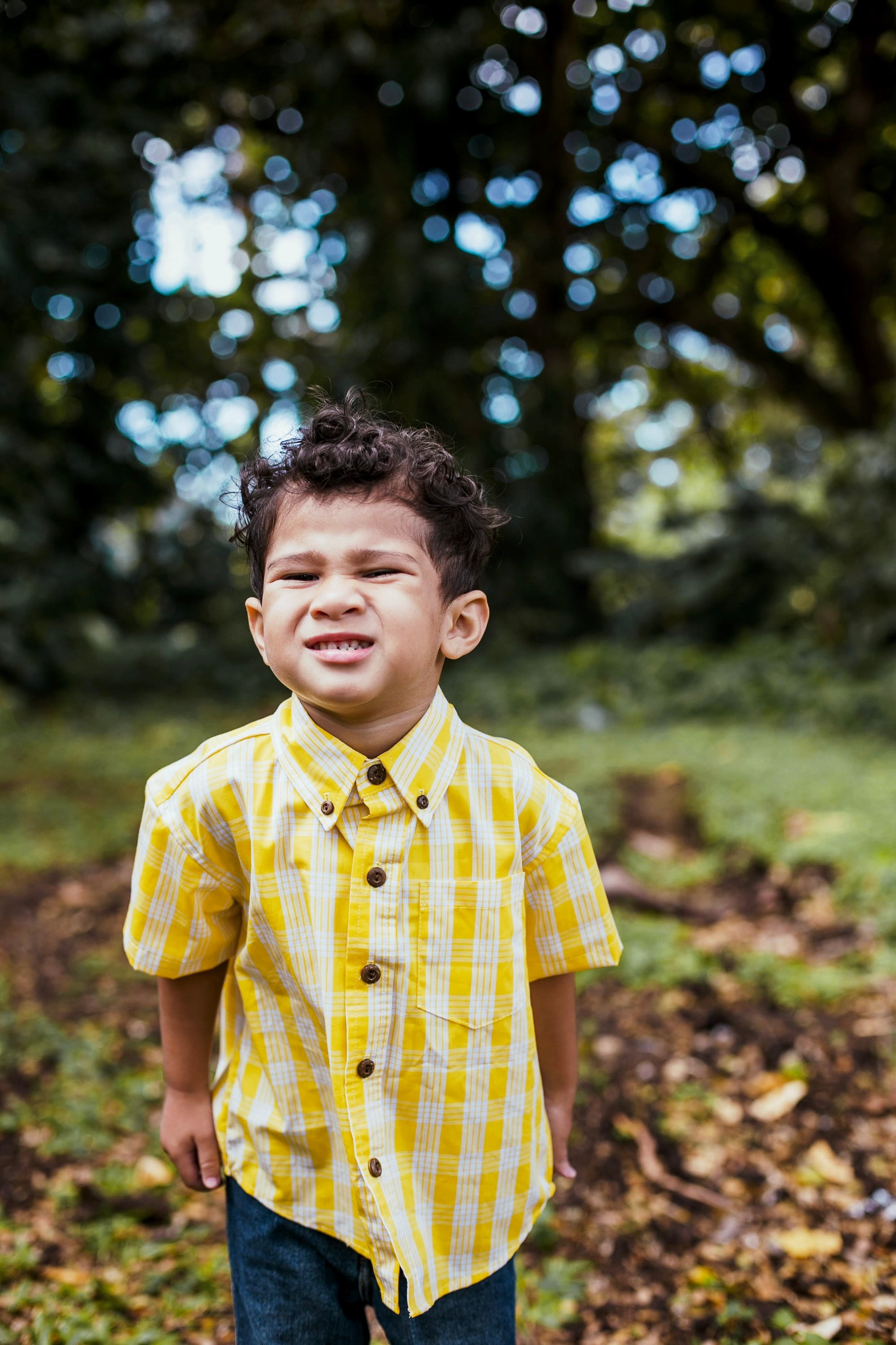 Keiki Palaka Shirt | Yellow