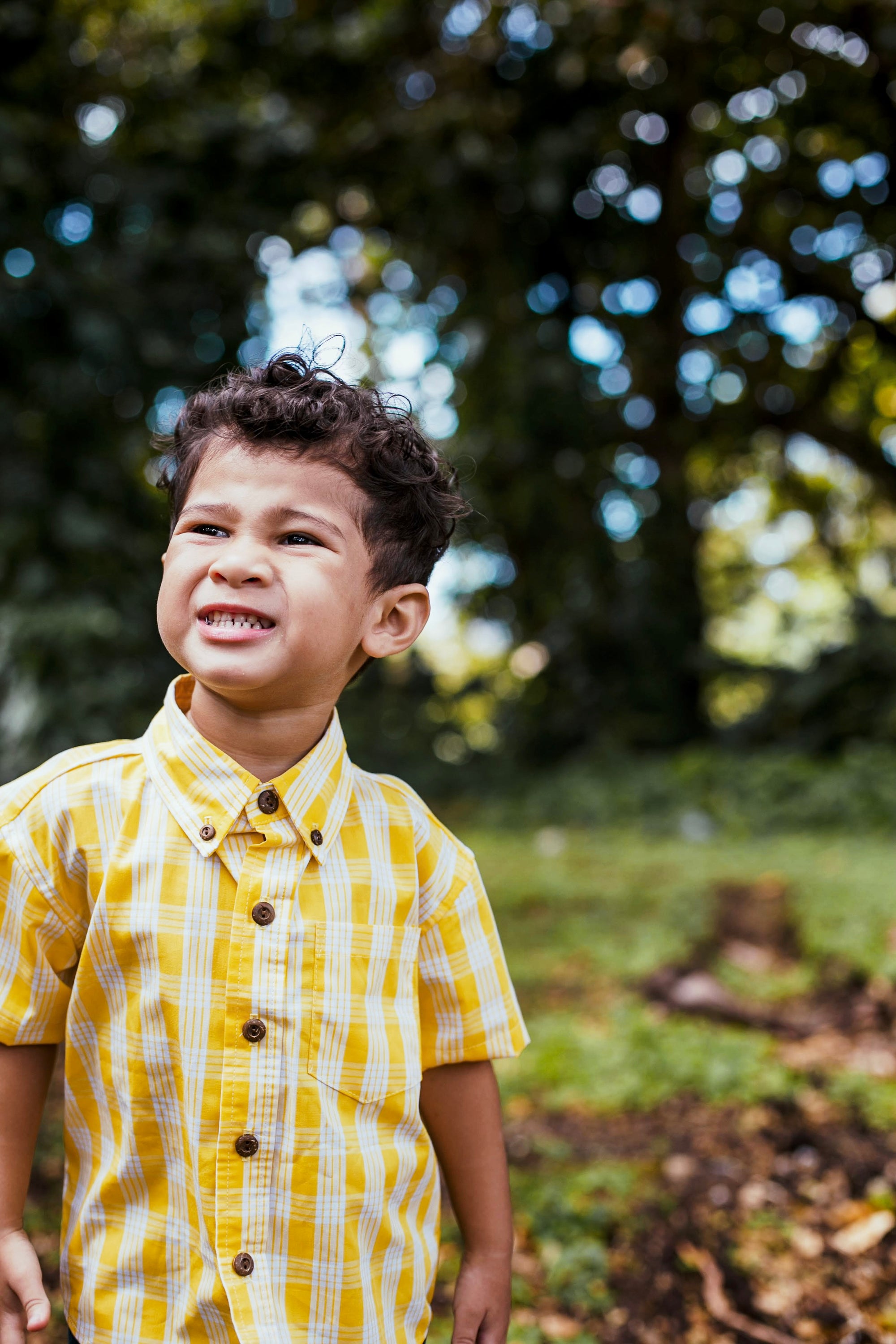 Keiki Palaka Shirt | Yellow