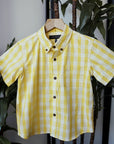 Keiki Palaka Shirt | Yellow