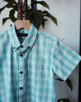 Keiki Palaka Shirt | Nukukikiwi Blue