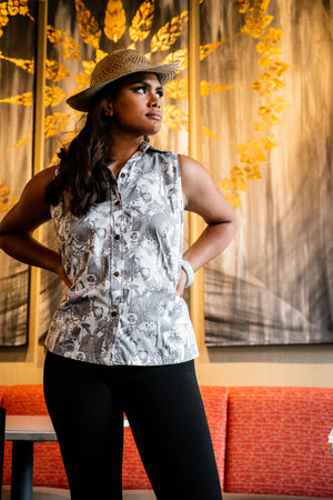 Iāpana Kauwela Top | Grey Maiko