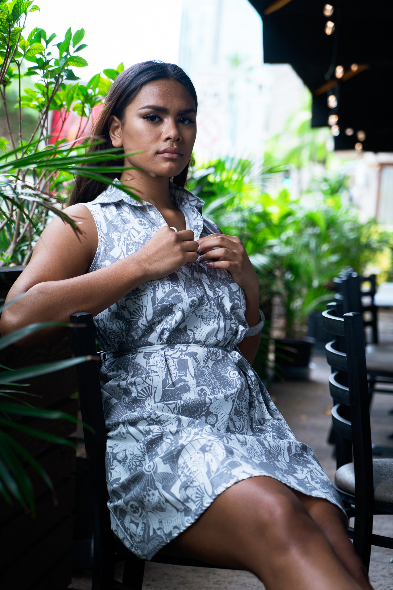 Iāpana Kauwela Dress | Grey Maiko
