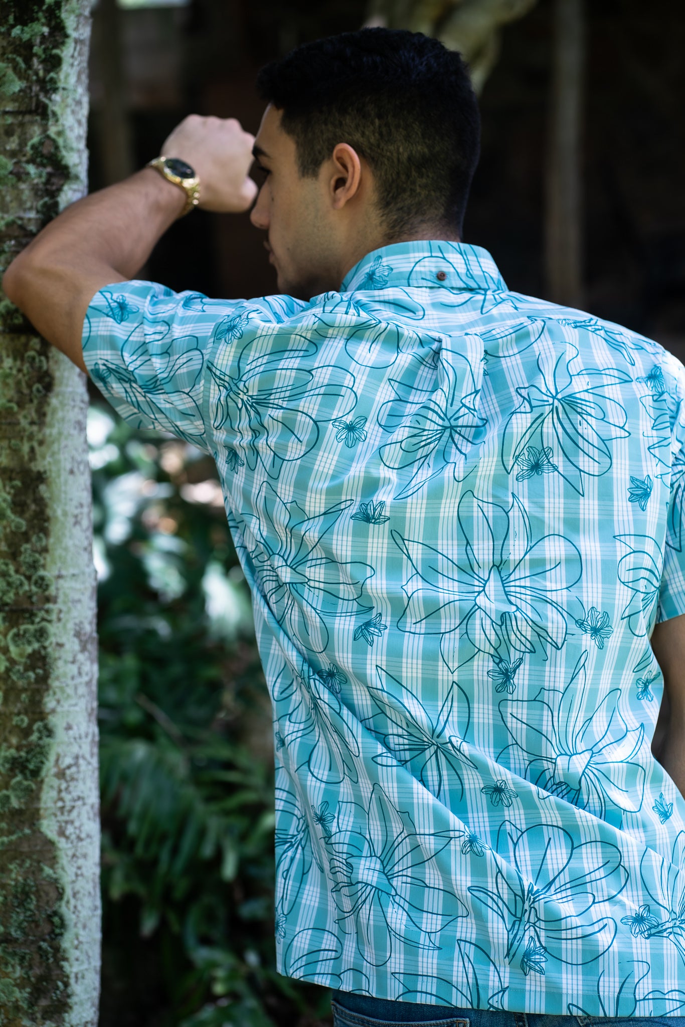 Palaka Shirt | Nukukikiwi Blue Naupaka