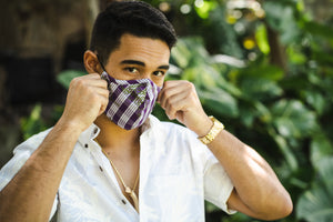 ʻOpihi Mask | Purple Palaka Palaʻā