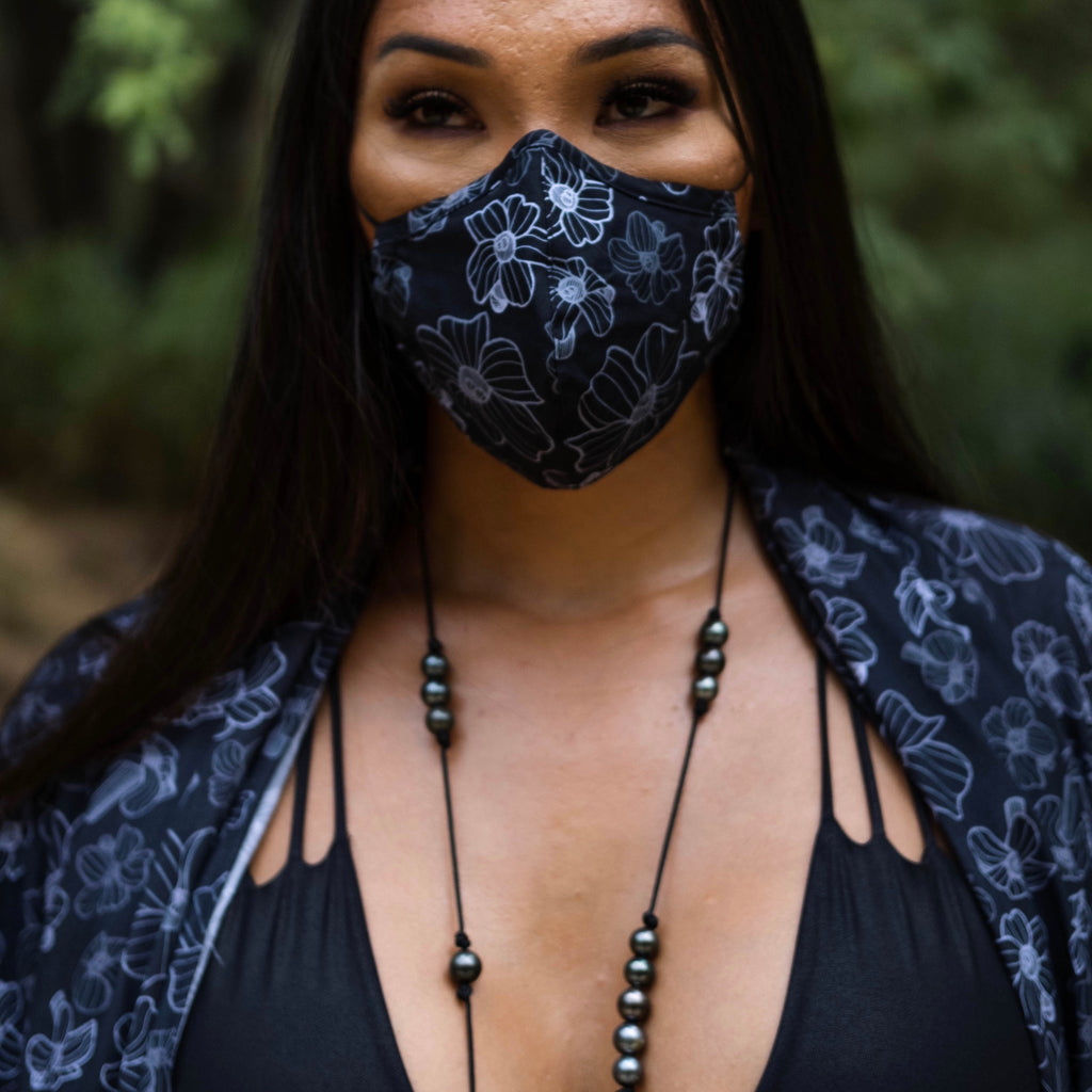 ʻOpihi Mask | Black Puakenikeni